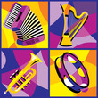 various musical instruments