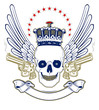 crown skull emblem
