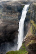 detail of Haifoss waterfall - second tallest in Iceland
