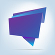 Abstract origami speech bubble. EPS 8