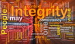 Integrity principles background concept glowing