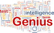 Genius intelligence background concept