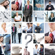 A collage of images with young business persons A collage of images with young business persons