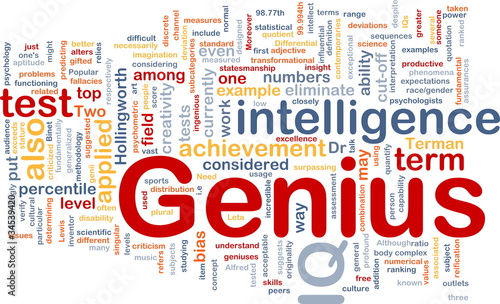 Illustration: Genius intelligence background concept Genius intelligence background concept
