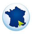Bulle icône carte de france localisation