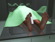 Dead body in morgue