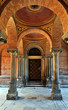 Old door among columns Old door among columns