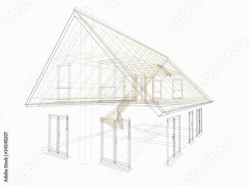 Illustration: Strichzeichnung EFH Strichzeichnung EFH