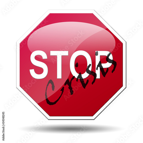 Illustration: Señal STOP Crisis Señal STOP Crisis