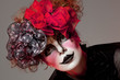 woman mime with theatrical makeup