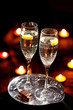 flutes of champagne