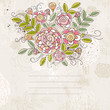 background of hand draw flowers, vector background of hand draw flowers, vector