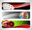 Vector banner set on a Casino theme.