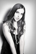 Studio portrait of beautiful young woman