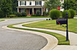 Sidewalk and Street in Modern Neighborhood