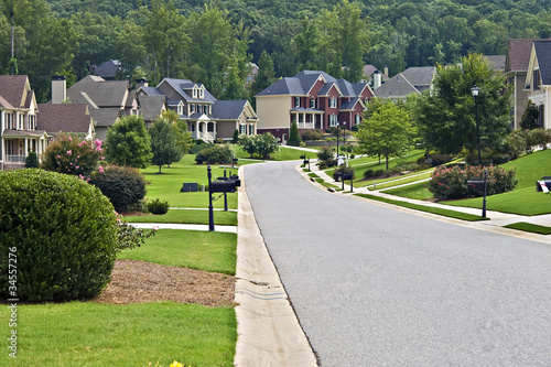 Photo: Street in a Modern Neighborhood Street in a Modern Neighborhood