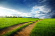 ground road and sunset
