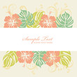 monstera and hibiscuses background frame monstera and hibiscuses background frame
