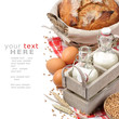 Set of traditional countryside breakfast with copyspace Set of traditional countryside breakfast with copyspace