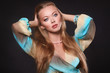 Beautiful makedup girl with opened eyes Beautiful makedup girl with opened eyes