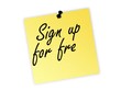 sign up post it