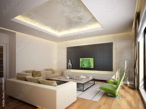 Illustration: living room living room