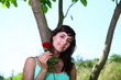 Photo: Frau mit Rose Frau mit Rose