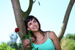Photo: Frau mit Rose Frau mit Rose
