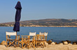 Beach bar at the sinkholes on Lassi area of Kefalonia island