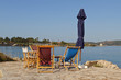 Beach bar at the sinkholes on Lassi area of Kefalonia