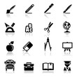 Icons set school