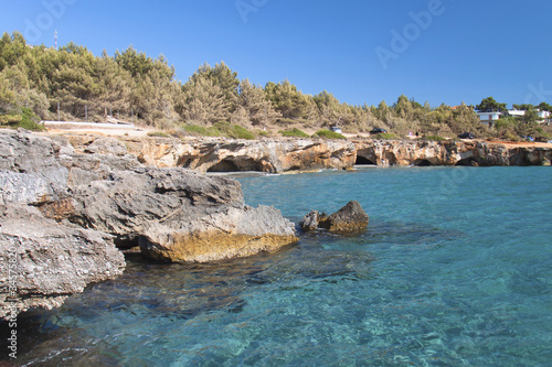 Foto: 'Gradakia' beach at Argostoli of Kefalonia island in Greece 'Gradakia' beach at Argostoli of Kefalonia island in Greece