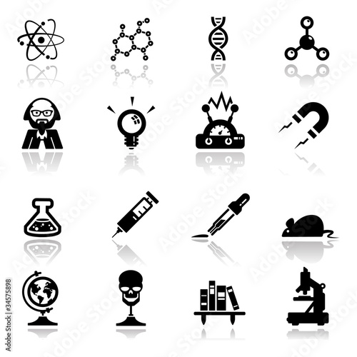 Vector: Icons set science and research Icons set science and research