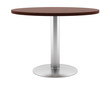 Foto: modern brown wooden round table isolated on white background modern brown wooden round table isolated on white background