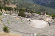 Temple of Apollo and the theater at ancient Delphi in Greece