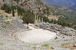 Temple of Apollo and the theater at Delphi in Greece
