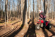 men riding a four wheel ATV with speed