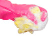 rag in a pink glove