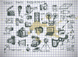 hand drawn photographer accesories