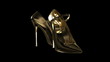 Gold Woman`s shoes