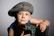 Photo: Smiling boy and accordion Smiling boy and accordion