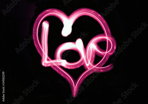Foto: lightpainting - love lightpainting - love