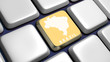 Keyboard (detail) with Brazil key