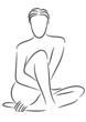 Silhouette of a woman, Beauty background
