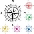 vector set of colorful compasses vector set of colorful compasses