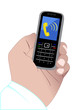 Hand and calling mobile phone Hand and calling mobile phone