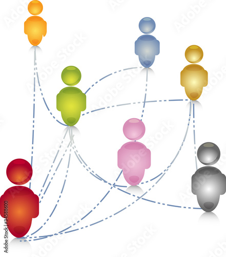 Illustration: Social network people connection illustration Social network people connection illustration
