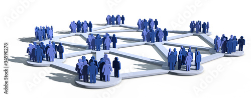 Illustration: Soziale Netzwerke mit Gruppen von Menschen Soziale Netzwerke mit Gruppen von Menschen
