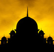 Silhouette of a mosque