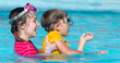 Children playing in pool